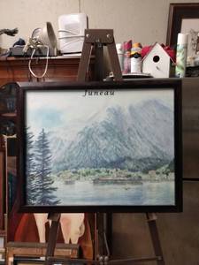 lot 4240 image: framed print of Juneau 20 in wide 16 in tall