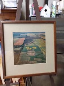 lot 4246 image: framed picture of field art 13 and 12 in wide 13 and 12 in tall