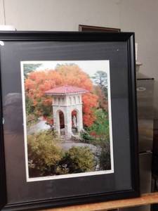 lot 4259 image: framed print of St Elizabeth Bell Tower in October in eureka springs Arkansas 19 in wide 22 12 in tall