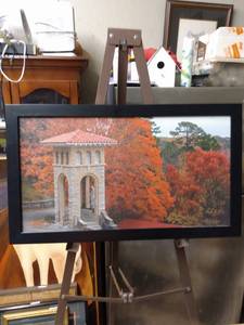 lot 4269 image: framed fine art photography of tower at St Elizabeth and eureka springs by Don Reese 24 in wide 14 in tall