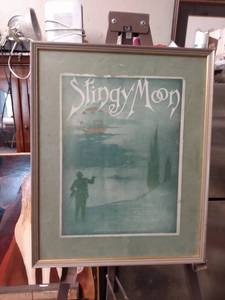 lot 4294 image: framed antique music 15 in wide 18 and 12 in tall