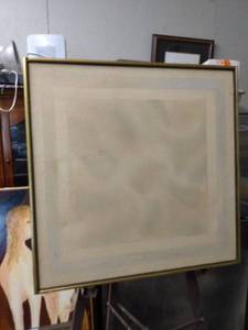 lot 4297 image: framed faded canvas for painting 20 and 12 in wide 20 and 12 in tall