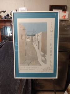 lot 4307 image: framed poster by James harhill 1981 from the Leslie Levy gallery Scottsdale Arizona 25 in wide 37 in tall