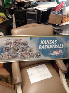 lot 4323 image: framed print of Kansas basketball 2017 13th straight champions 36 in wide 11 12 in tall