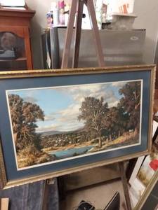 lot 4324 image: framed print called evening calm by Larry Dyke comes with affidavit of limited edition 34 in wide 22 in tall number 7811600