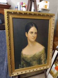 lot 4325 image: framed print of Miss Pierce 23 in wide 29 in tall