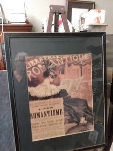 lot 4339 image: framed vintage style print 23 12 in wide 29 12 in tall
