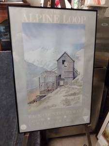 lot 4341 image: framed poster called the Alpine loop 20 in wide 30 in tall