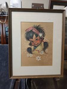 lot 4343 image: framed print called little wildflower by Montague 16 in wide 19 12 in tall