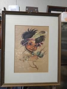 lot 4344 image: friend print called Billy roadrunner by Montague 16 in wide by 20 in tall