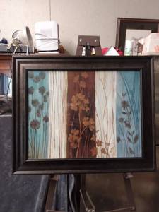 lot 4346 image: framed print of flowers 22 in wide 18 in tall