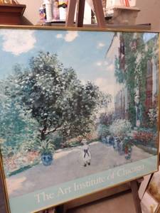 lot 4353 image: framed poster of the art institute of Chicago 28 in wide 27 in tall