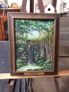 lot 4382 image: framed painting by Theresia R. Brinson dated January 27th 1980 was given as a gift 12 in wide 15 in tall