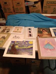 lot 4396 image: 10 pieces of flat art