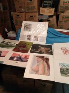 lot 4400 image: 14 pieces of flat art