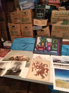 lot 4402 image: 10 pieces of flat art