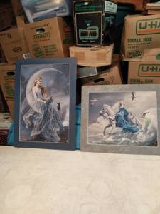 lot 4412 image: 2 flat pieces of art