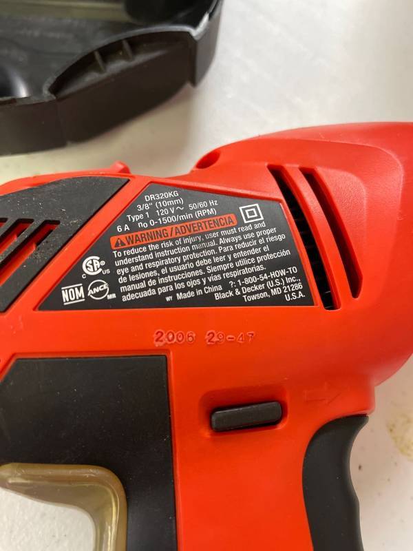 Black decker DR 320 KG 3 8