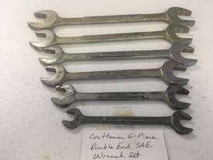 lot 5 image: Craftsmen 6 pc double end SAE wrench set