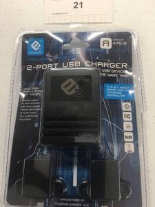 lot 21 image: 2 port usb charger