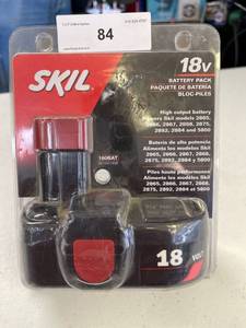 lot 84 image: Skil 18 Volt Battery- NEW