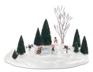 lot 65600 image: Dept. 56 Animated Skating Pond