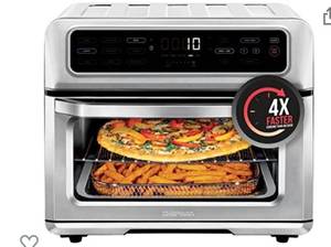 lot 65620 image: CHEFMAN Air Fryer Toaster Oven XL 20L, Healthy Cooking & User Friendly, Countertop Convection Bake & Broil, 9 Cooking Functions, Auto Shut-Off 60 Min Timer, Nonstick Stainless Steel, Shade Selector tested works