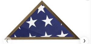 lot 65631 image: E-Coin 5 x 9.5 Flag Display Case Veteran Flag Shadow Box Concise Solid Wood Military Burial Funeral Holder Collection