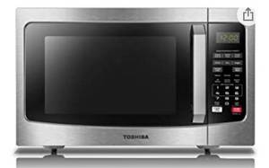 lot 65635 image: Toshiba EM131A5C-SS Microwave Oven with Smart Sensor, Easy Clean Interior, ECO Mode and Sound OnOff, 1.2 Cu. ft, Stainless Steel