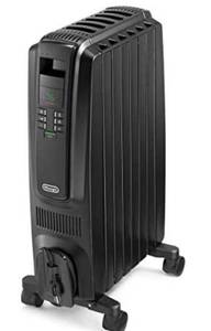 lot 65640 image: DeLonghi Oil-Filled Radiator Space Heater, Quiet 1500W, Adjustable Thermostat, 3 Heat Settings, Timer, Energy Saving, Safety Features