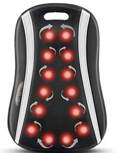 lot 65671 image: Back Massager with Heat - Portable Office Massage Chair Pad, Shiatsu Kneading Massage Cushion with Adjustable Intensity for Back Pain Relief, Ideal for Home Office Car Use (Corded Massager Version)
