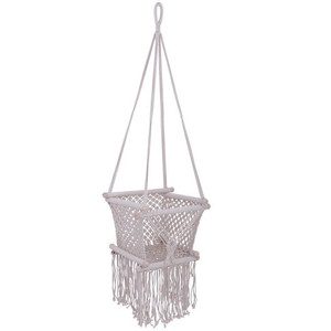 lot 65673 image: Hanging Swing Seat Infant Swing Children Beige Cotton Rope Weaving Children