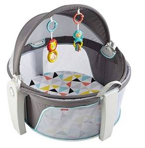 lot 65675 image: Fisher-Price On-the-Go Baby Dome, GreyBlueYellowWhite
