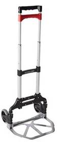lot 65676 image: Magna Cart Personal 150 lb Capacity Aluminum Folding Hand Truck (BlackRed)