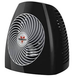 lot 65602 image: Vornado MVH Vortex Heater with 3 Heat Settings, Adjustable Thermostat, Tip-Over Protection, Auto Safety Shut-Off System, Whole Room, Black