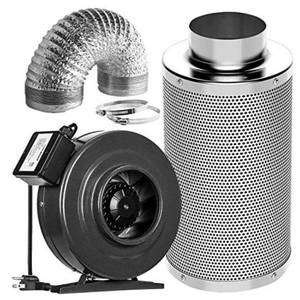 lot 65637 image: VIVOSUN Air Filtration Kit VIVOSUN 6 Inch 440 CFM tested works
