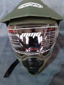 lot 13005 image: MMG HELMET DUAL SPORT MODEL  MGAH23MAGN_M MATTE GREEN SIZE MEDIUM