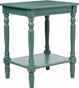 lot 13022 image: DECOR THERAPY SIMPLIFY END TABLE OAJ ANTIQUE ICED BLUE