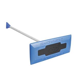 lot 13025 image: Snow Joe SJBLZD-RPK Original 2-in-1 Snow Broom with 18-Inch Scratch Free Foam Head  Large Ice Scrape