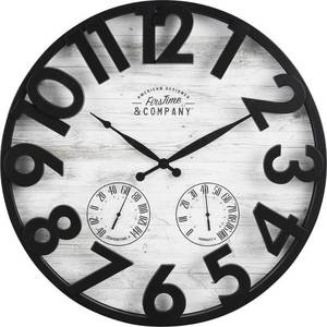 lot 13058 image: FirsTime & Co.� Sherwood Shiplap Farmhouse Outdoor Clock, American Crafted, Oil Rubbed Bronze, 18 x 2 x 18 in, (31120)