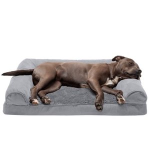lot 13086 image: FurHaven Orthopedic Ultra Plush Sofa Pet Dog Bed, Large, Gray