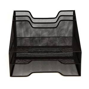 lot 13098 image: Mind Reader Mesh Desk Organizer 5 Trays Desktop Document Letter Tray for Folders, Mail, Stationary, Desk Accessories
