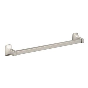 lot 13111 image: Moen Contemporary Brushed Nickel 18 Towel Bar