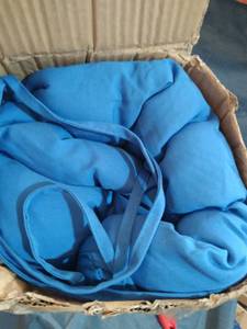 lot 13130 image: OUTDOORINDOOR SEATBACK CHAIR CUSHION ( X001ZJ0BQ9) BLUE