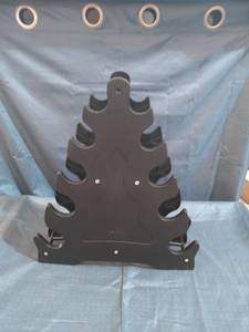 lot 13135 image: CROWN DUMBBELL RACK FITNESS TOWER BLACK