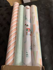 lot 13161 image: 4 Rolls - Holiday Wrapping Paper - Multi Color