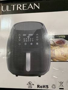 lot 13172 image: Ultrean 5.8 Quart Air Fryer Electric Hot Air Fryers Oilless Cooker With 10 Pr...