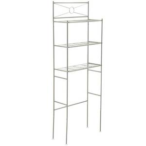 lot 13194 image: Zenna Home 64.6 in. H x 23.6 in. W x 10.37 in. L Satin Nickel Silver Space Saver
