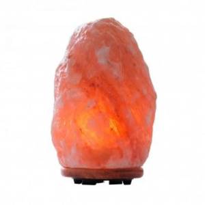 lot 13264 image: Natural Air Purifying Himalayan Salt Lamp With Neem Wood Base