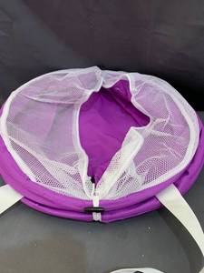 lot 13318 image: Foldable Purple Laundry Hamper